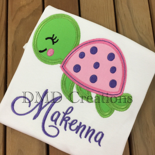 Sea turtle Applique Shirt, Cute Sea Turtle Shirt - DMDCreations
