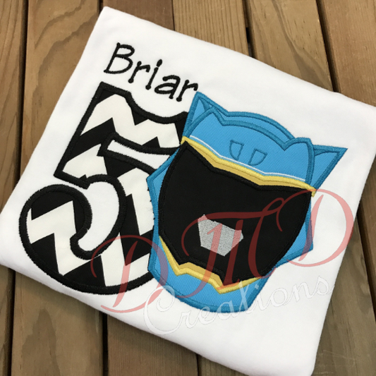 Power Ranger Birthday Shirt, Aqua Power Ranger Birthday Shirt - DMDCreations