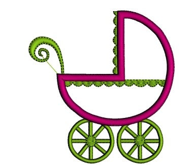 Baby Carriage Applique Shirt, Baby Applique Clothing - DMDCreations