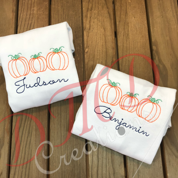 Bean Stitched Pumpkins Shirt, Sketch Pumpkin Shirt - DMDCreations