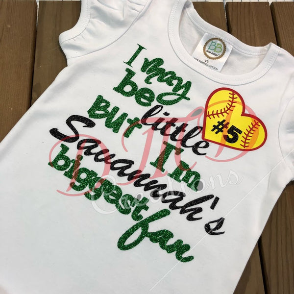 Vinyl Little Baseball or Softball Fan Shirt, Sibling Sport Shirt - DMDCreations