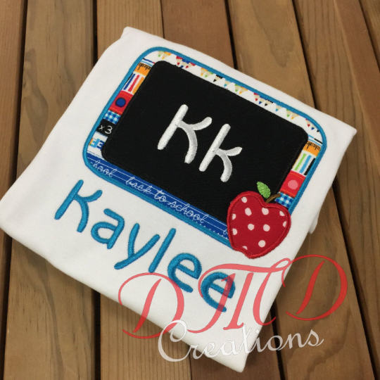 Personalized First Day of School Shirt, Personalize Chalkboard Shirt - DMDCreations