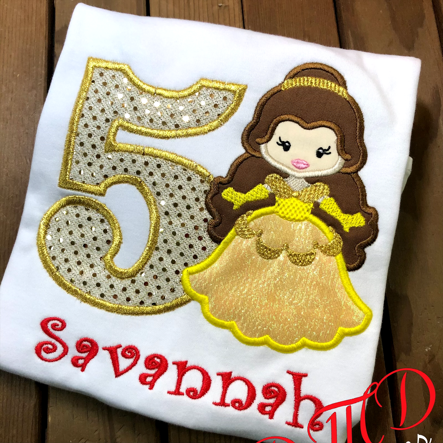 Disney Princesses Shirt, Princess Belle Inspired Shirt, - DMDCreations