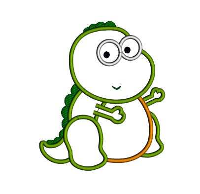 #6 Baby Dinosaur Shirt, Cute baby Dinosaur shirt, Dinosaur Applique Shirt - DMDCreations