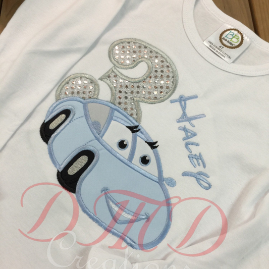 Sally Carrera Shirt, Cars Movie Shirt, Blue Car shirt - DMDCreations