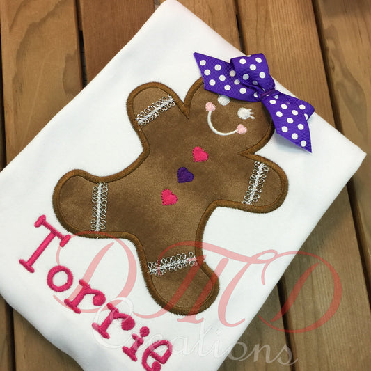 Gingerbread Girl or Boy Shirt, Christmas Themed Shirt - DMDCreations