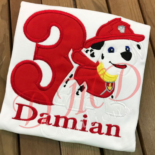 Marshall Birthday Shirt, Paw Patrol Birthday Shirt - DMDCreations