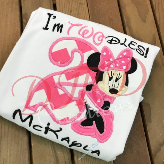 I'm Twodles Birthday Shirt, Minnie Mouse Twodles Shirt - DMDCreations