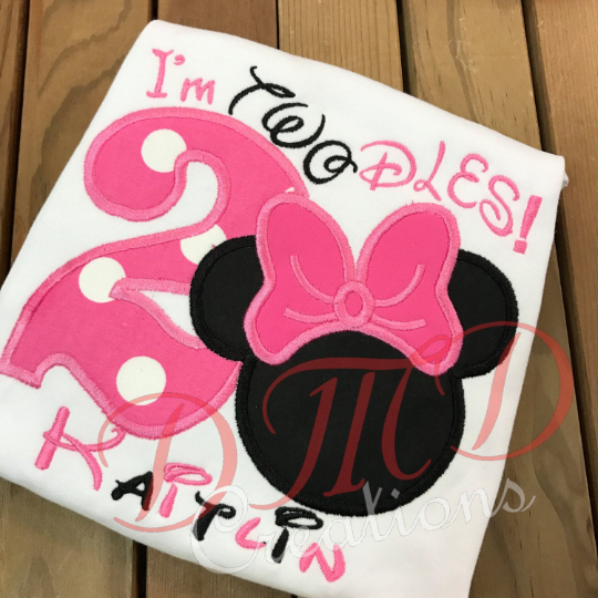 I'm Twodles Birthday Shirt, Minnie Mouse Twodles Shirt - DMDCreations