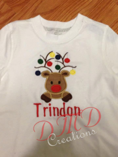 Reindeer With Ornaments in Antlers Shirt, Reindeer Shirt - DMDCreations