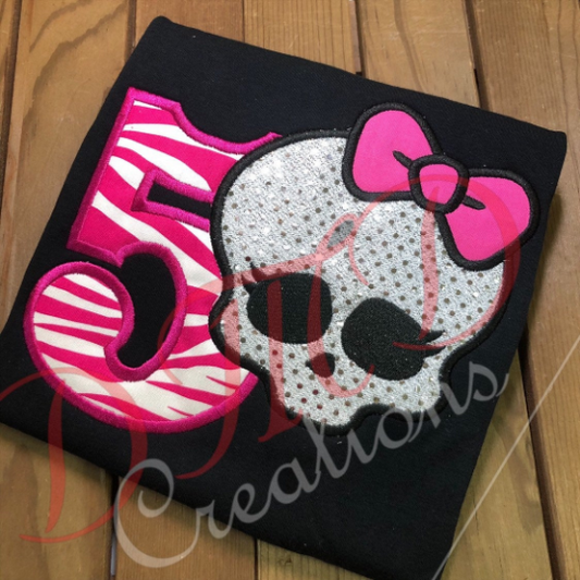 Girl Skull Birthday, Monster High Inspired Birthday - DMDCreations