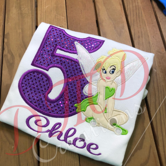 Tinkerbell Birthday Shirt, Fairy Birthday Shirt - DMDCreations