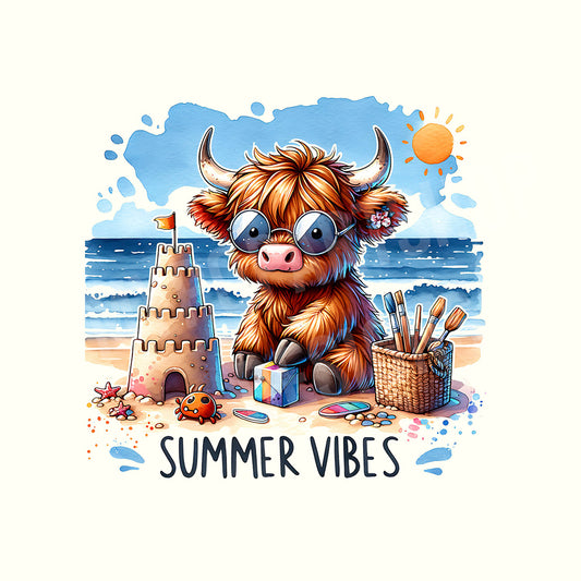 Highland Cow Summer Vibes