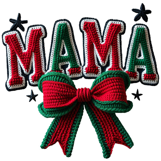 Faux Crochet Mama with Bow