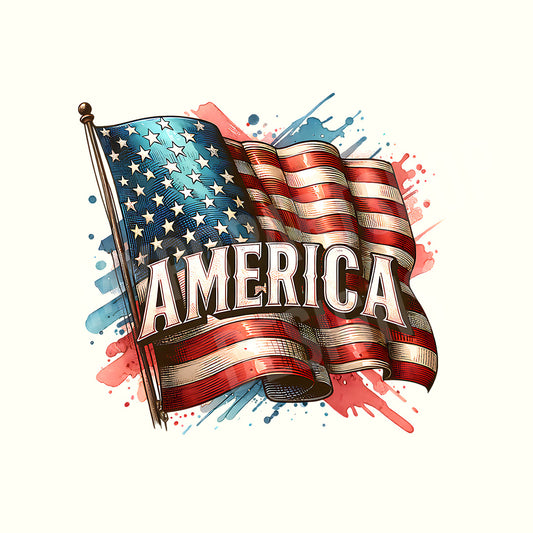 America with Flag