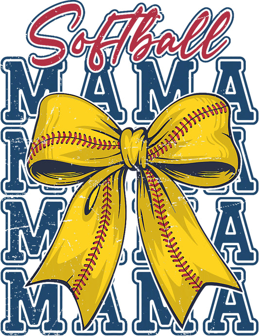 Softball Mama Bow