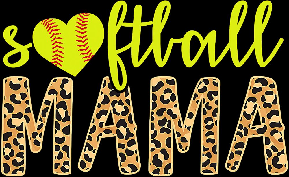 Softball Mama Heart