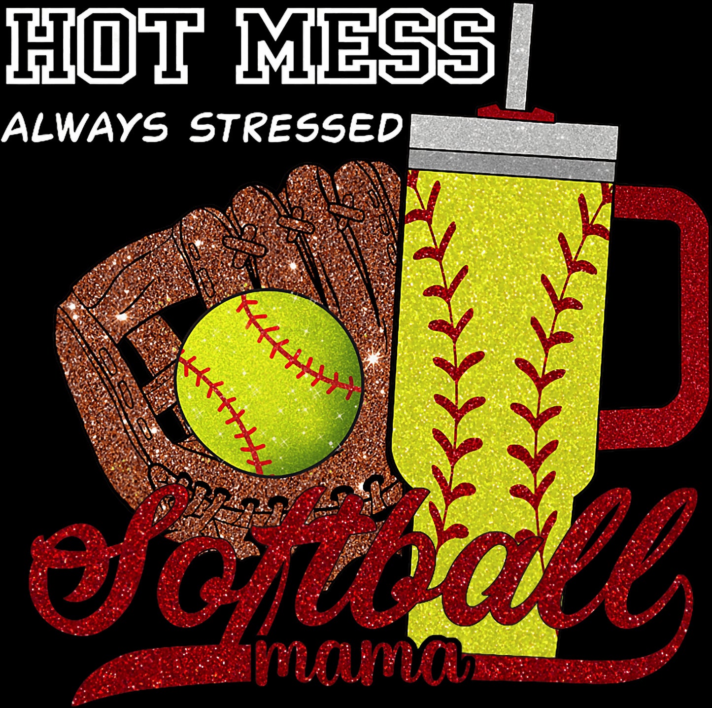 Bling Hot Mess Always Stressed