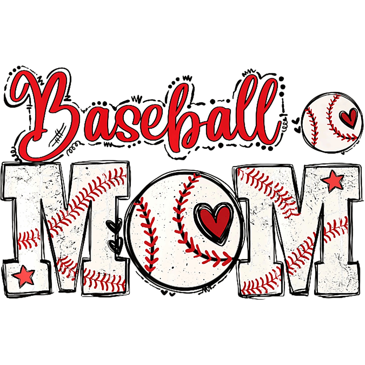 Baseball Mom Heart