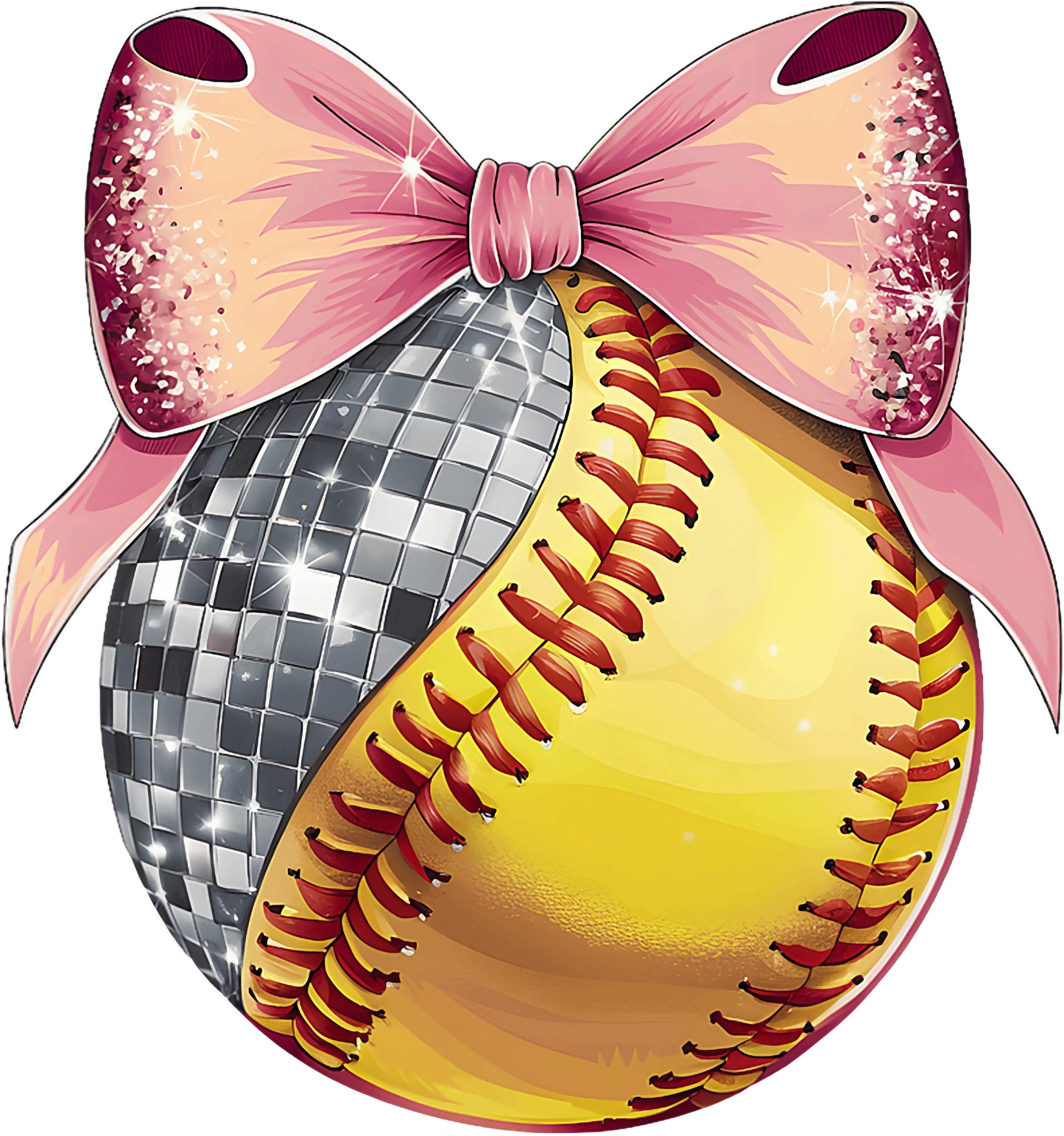 Bling Softball With Bow
