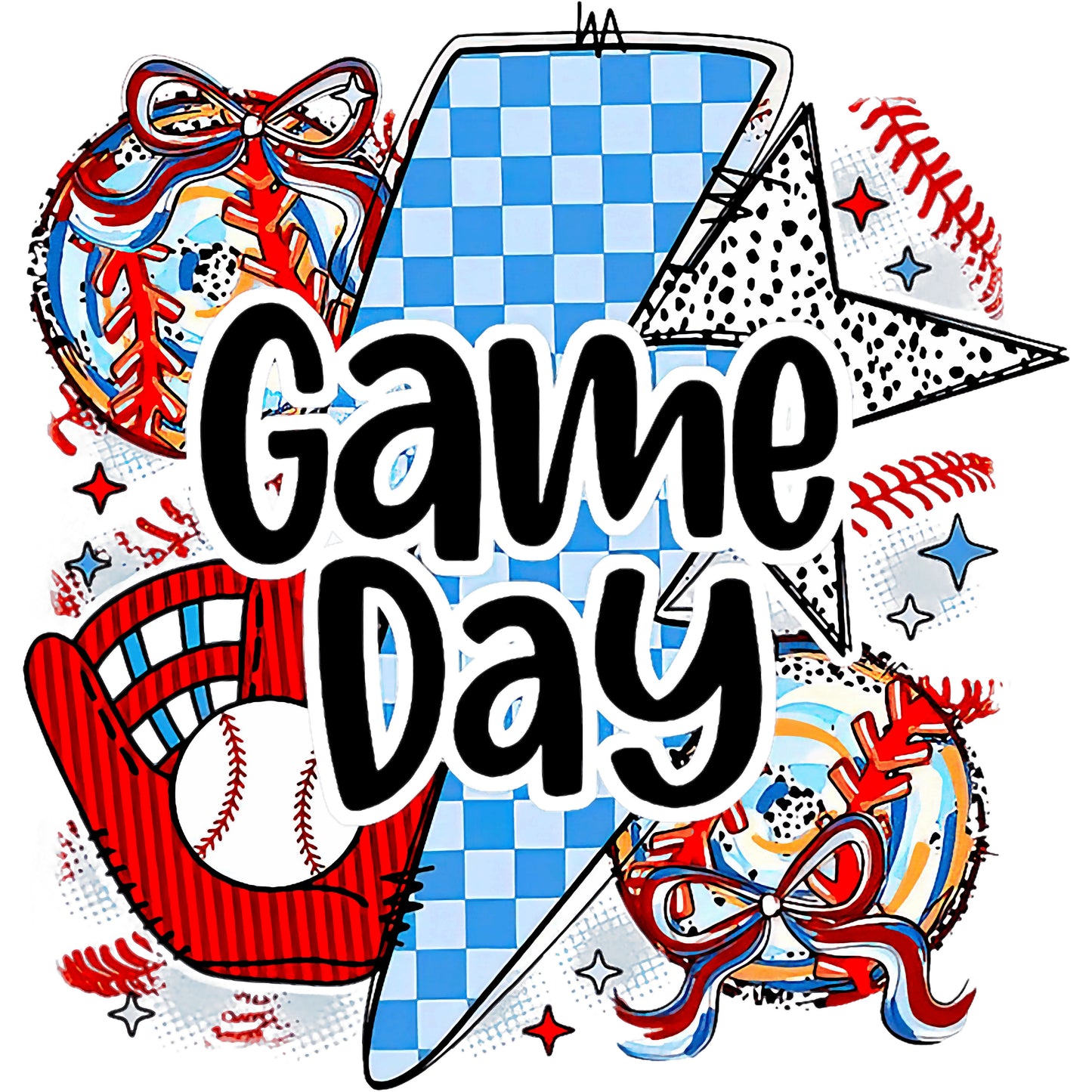 Game Day Retro Lightning Bolt