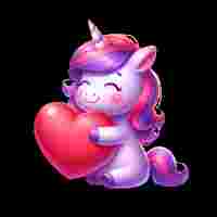 Purple Unicorn Heart