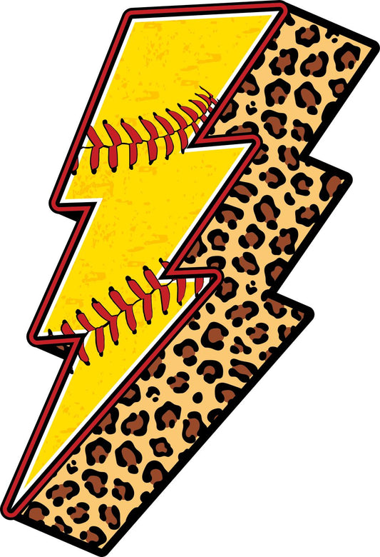 Softball and  lightening leopard
