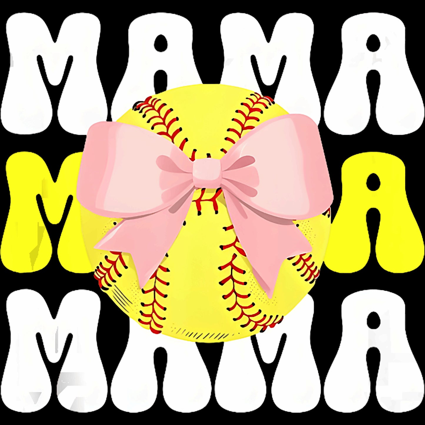 Mama Pink Bow Softball