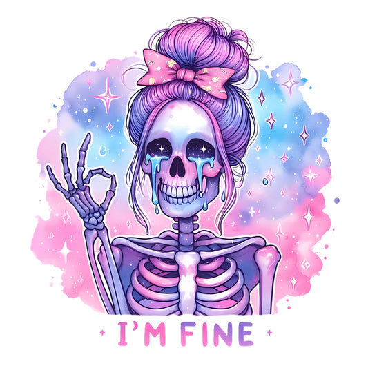 I'm Fine Girl Skeleton