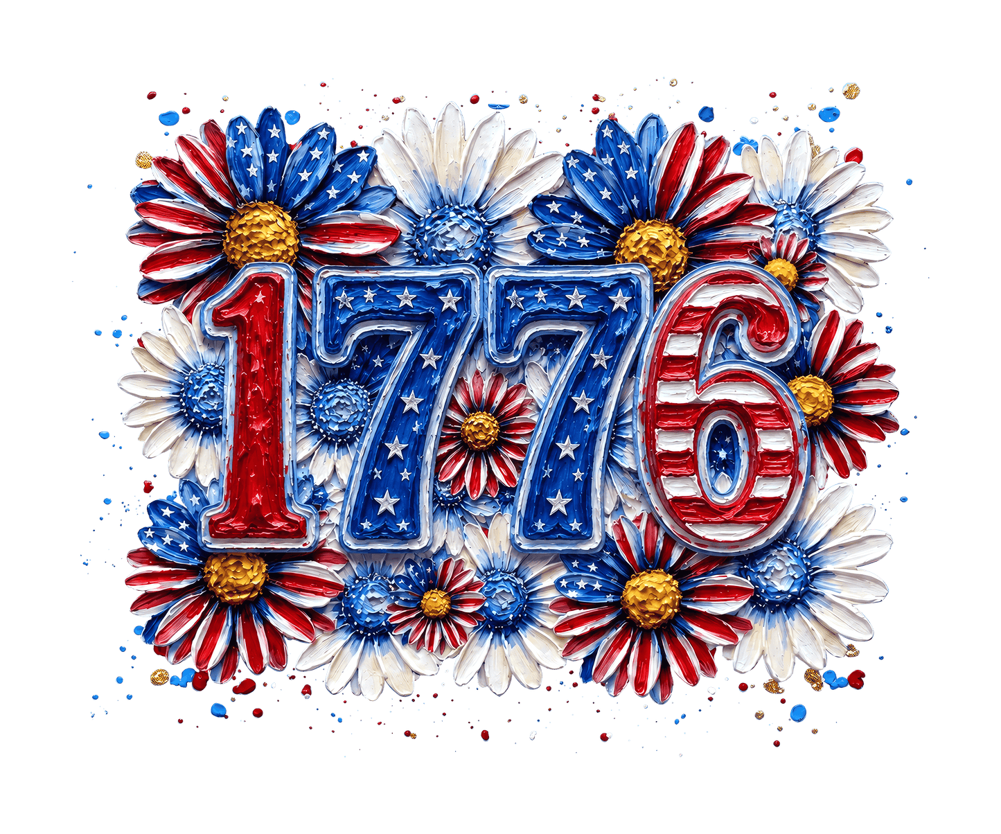 Floral 1776 4th of July