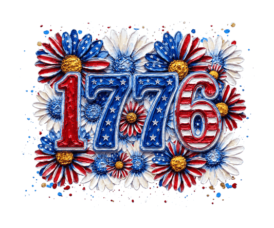 Floral 1776 4th of July - DMDCreations