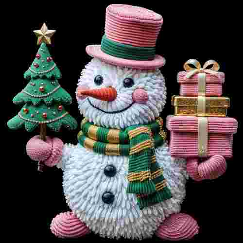 Faux Crochet Snowman