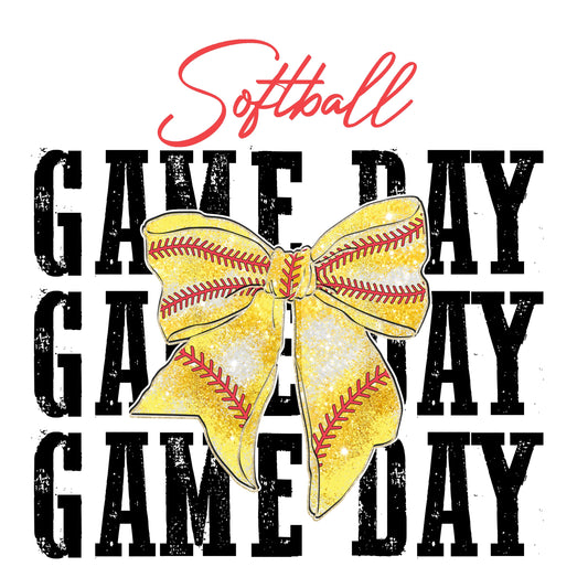 Softball Game Day Bow