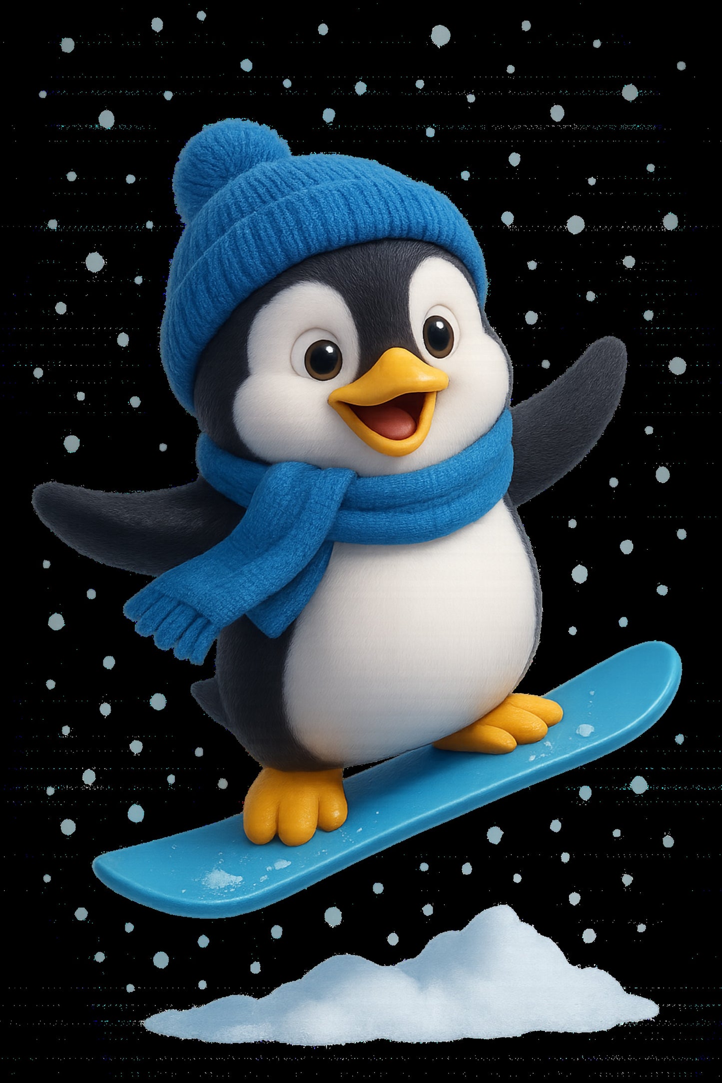 Snowboard Penguin
