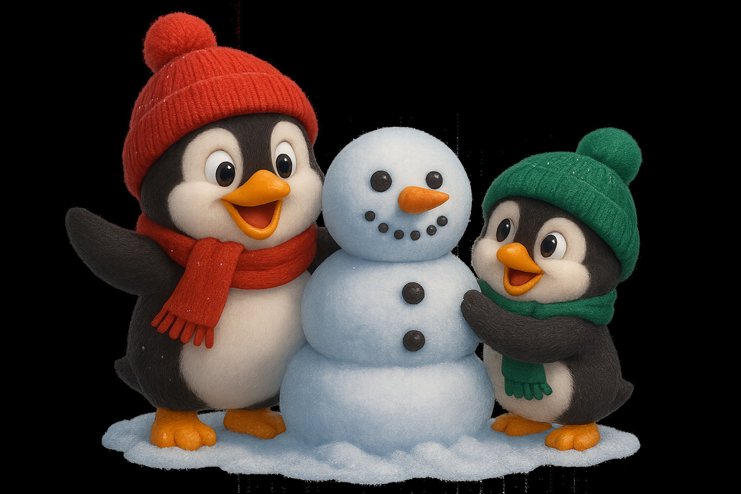 Penguin with Snowman