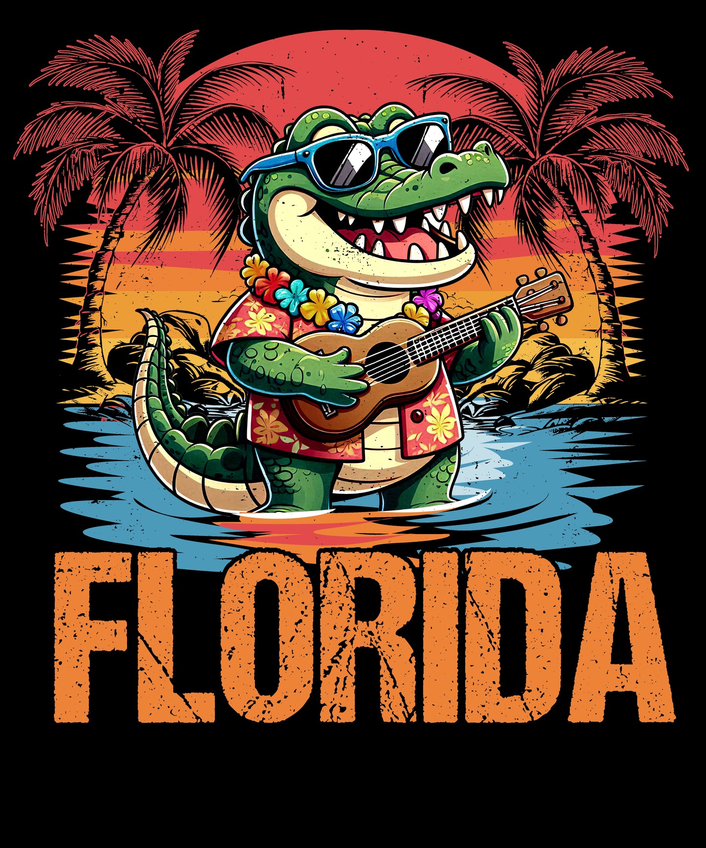 Florida Alligator with Sunglasses