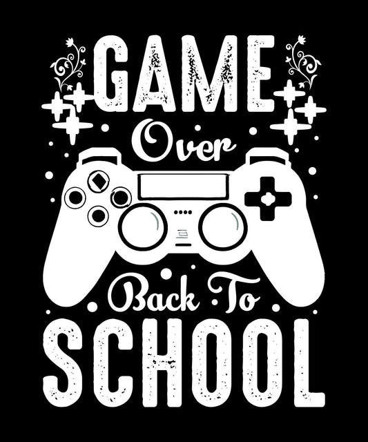 Game Over Back to School White