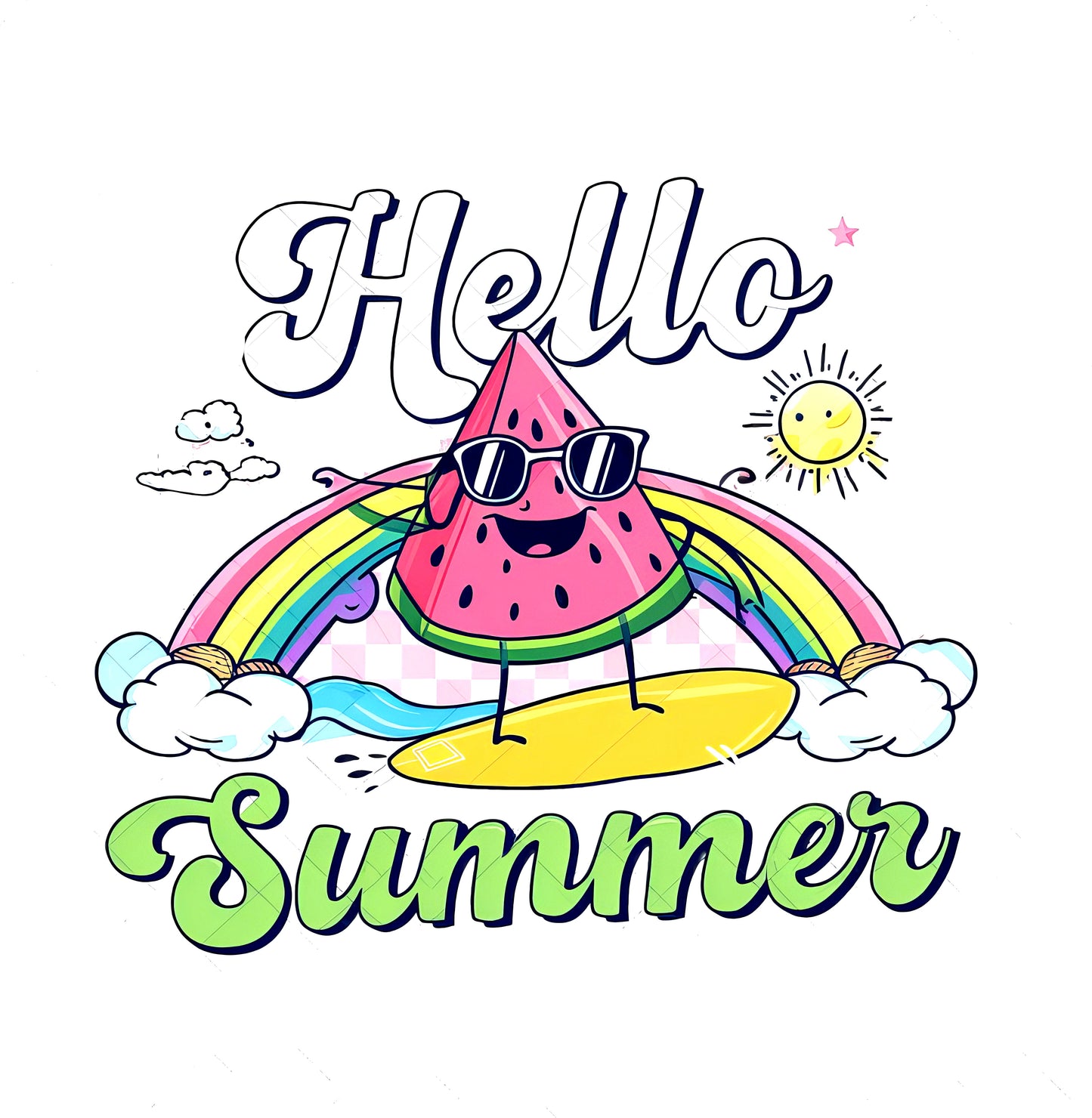 Hello Summer Rainbow Watermelon