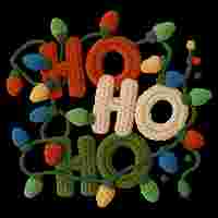 HO HO HO PNG Crochet Christmas PNG