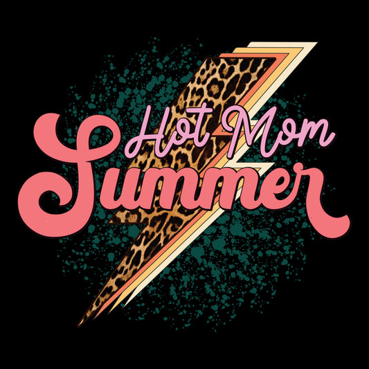 Hot Mom Summer Cheetah Lightning Bolt