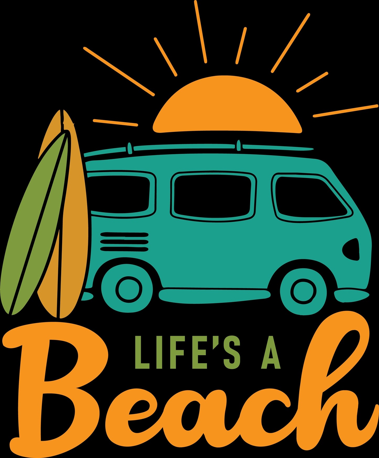 Life's a Beach Van Multiple Colors listed