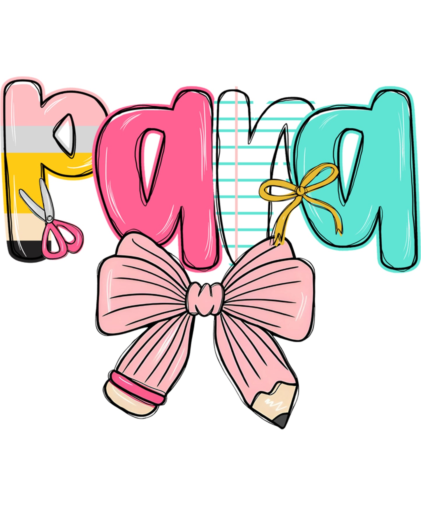 Para Teacher Coquette Bow