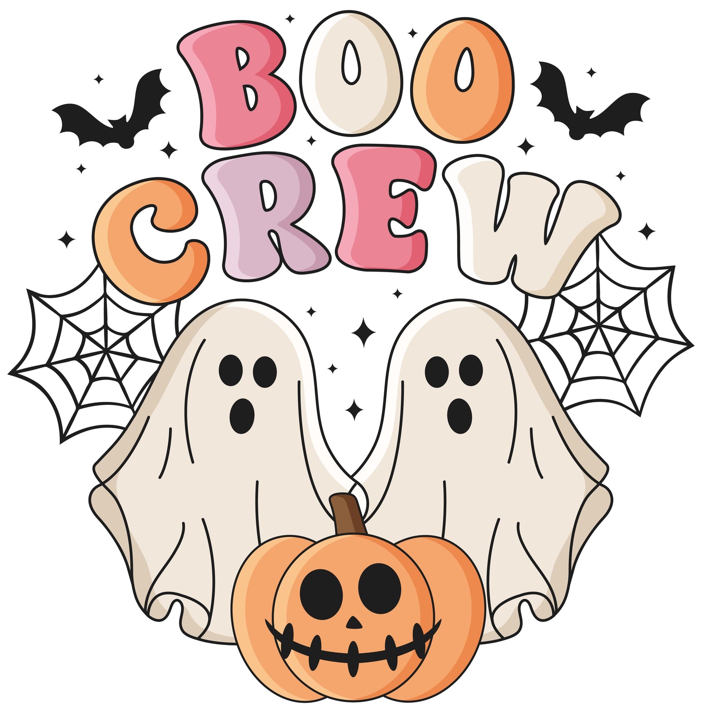 Retro Halloween Quote Boo Crew