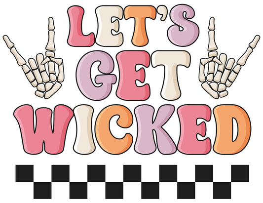 Retro Halloween Quote Lets Get Wicked