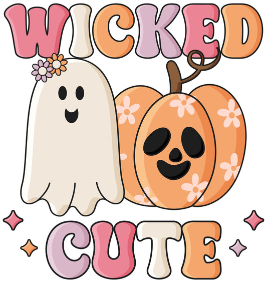 Retro Halloween Quote Wicked cute