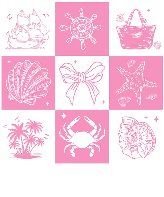 Retro Checkered Summer Pink