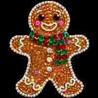 Rhinestone Gingerbread Man Png