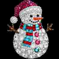 Rhinestone Snowman PNG (2)