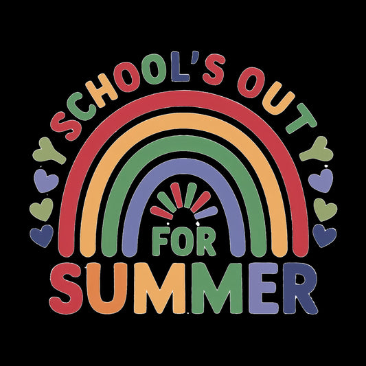School's Out For Summer Rainbow