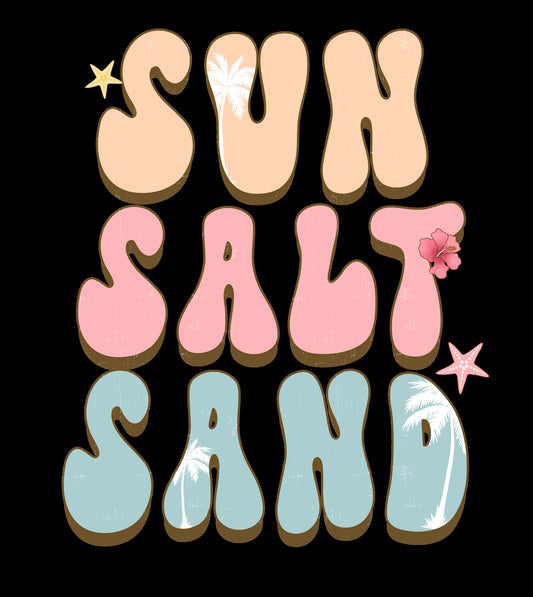 Sun Salt Sand Bubble Letters